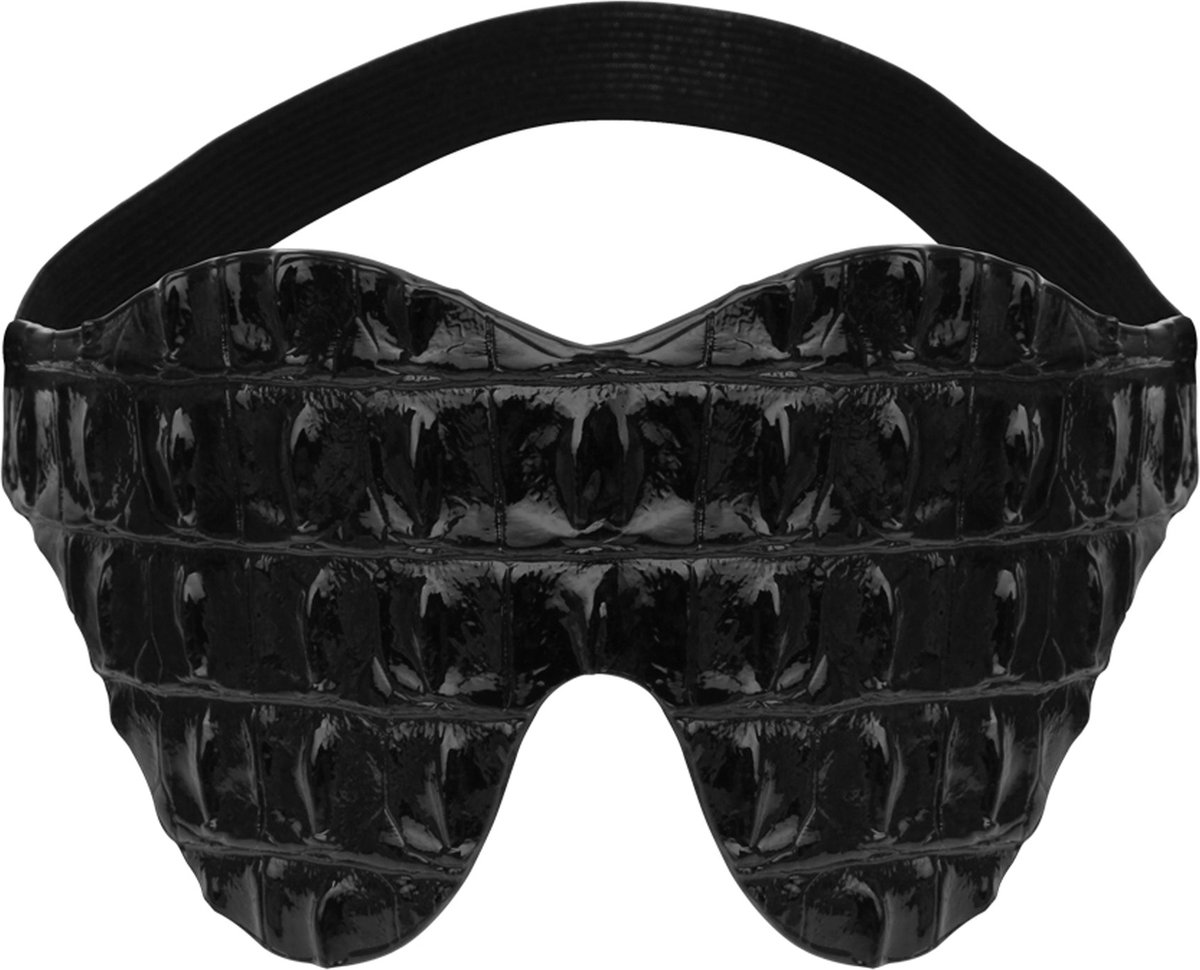 Behave! - Love is Blind - Blinddoek - Krokodillenleer Motief - PU Leer - Zwart