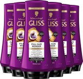 Gliss Full Hair Wonder - Haarverzorging - Conditioner - Voller Haar - Versterkt de Haarlengtes - Zwak en Breekbaar Haar - Voordeelverpakking - 6x 200 ml