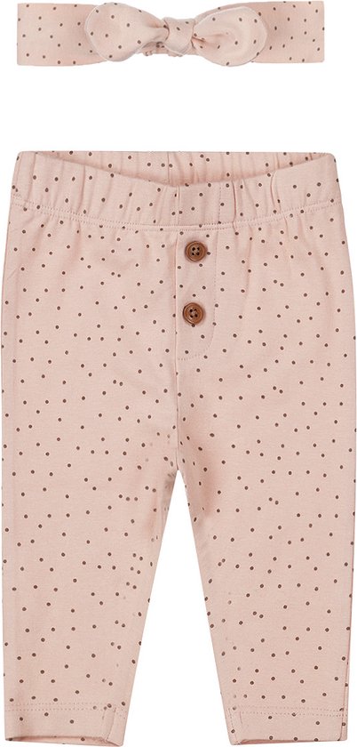 Pantalon fille Dirkje + bandeau coton bio Rose poudré clair - NOOS GIRLS 2024