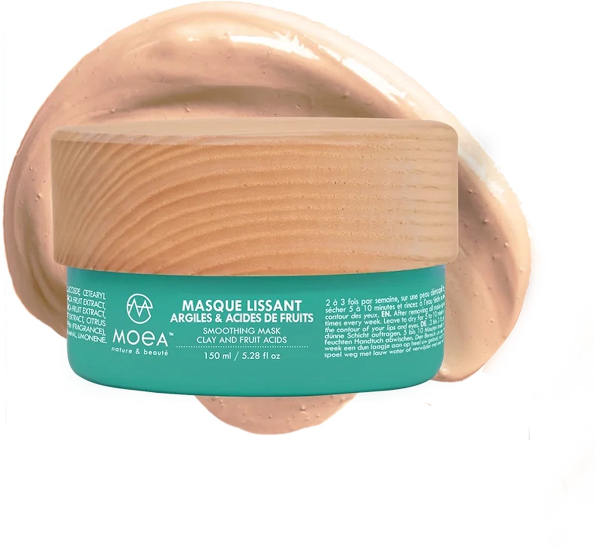 Luxe Gladmakend gezicht masker - Kleien en fruitzuren - onvolkomenheden - rimpels en fijne lijntjes 150ml
