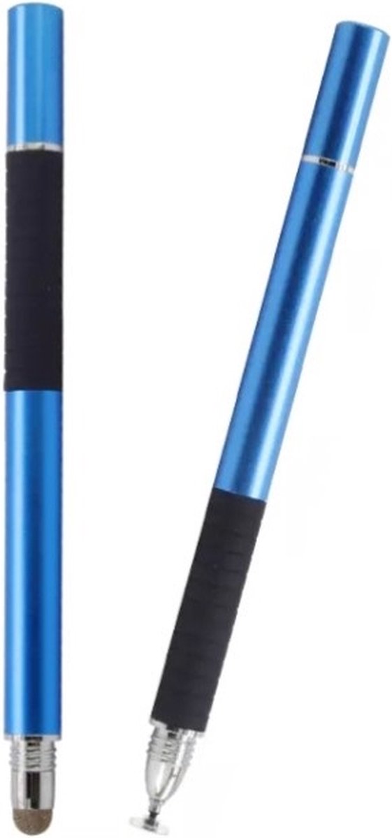 Qatrixx - Universele Stylus Pen Met Precision Disc Tip - Blauw - Capacitief - Geschikt voor de meeste smartphones zowel Android als Apple en tablets of IPads.