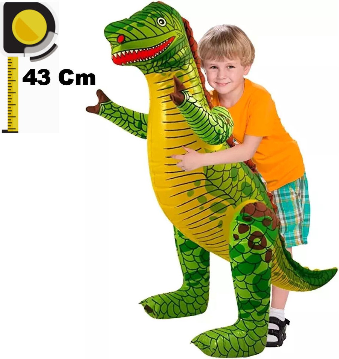 Henbrandt - Opblaasbare T-Rex Dinosaurus - 43 Cm - Opblaasdier - Opblaasfiguur Trex Dino