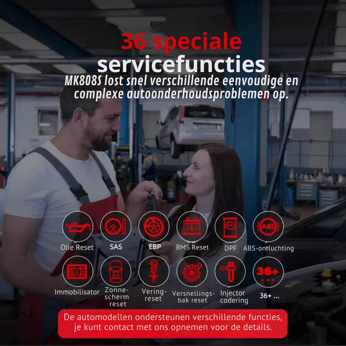 Autel - OBD2-scanner - Diagnosecomputer - Slimme diagnosetool - Foutverwijdering - Bidirectionele bediening - TPMS-codelezer - 7-inch LCD - IMMO-functie - Wereldwijde versie thumbnail 3