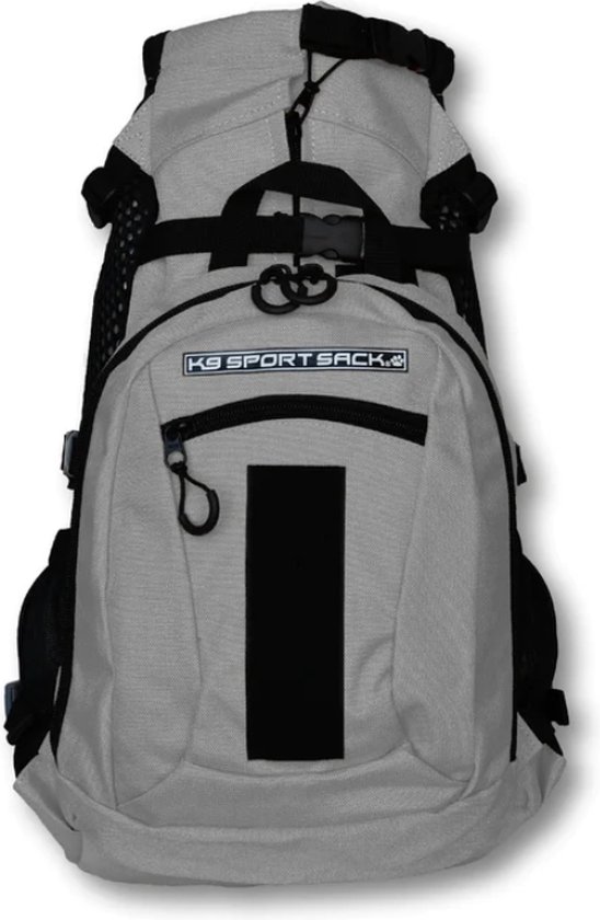 K9 Sport Sack - PLUS2 - Hondenrugzak - draagtas hond - rugzak hond - draagzak hond - rugzak voor hond - multifunctioneel opbergvak - M - MEDIUM - Grijs - Light Grey