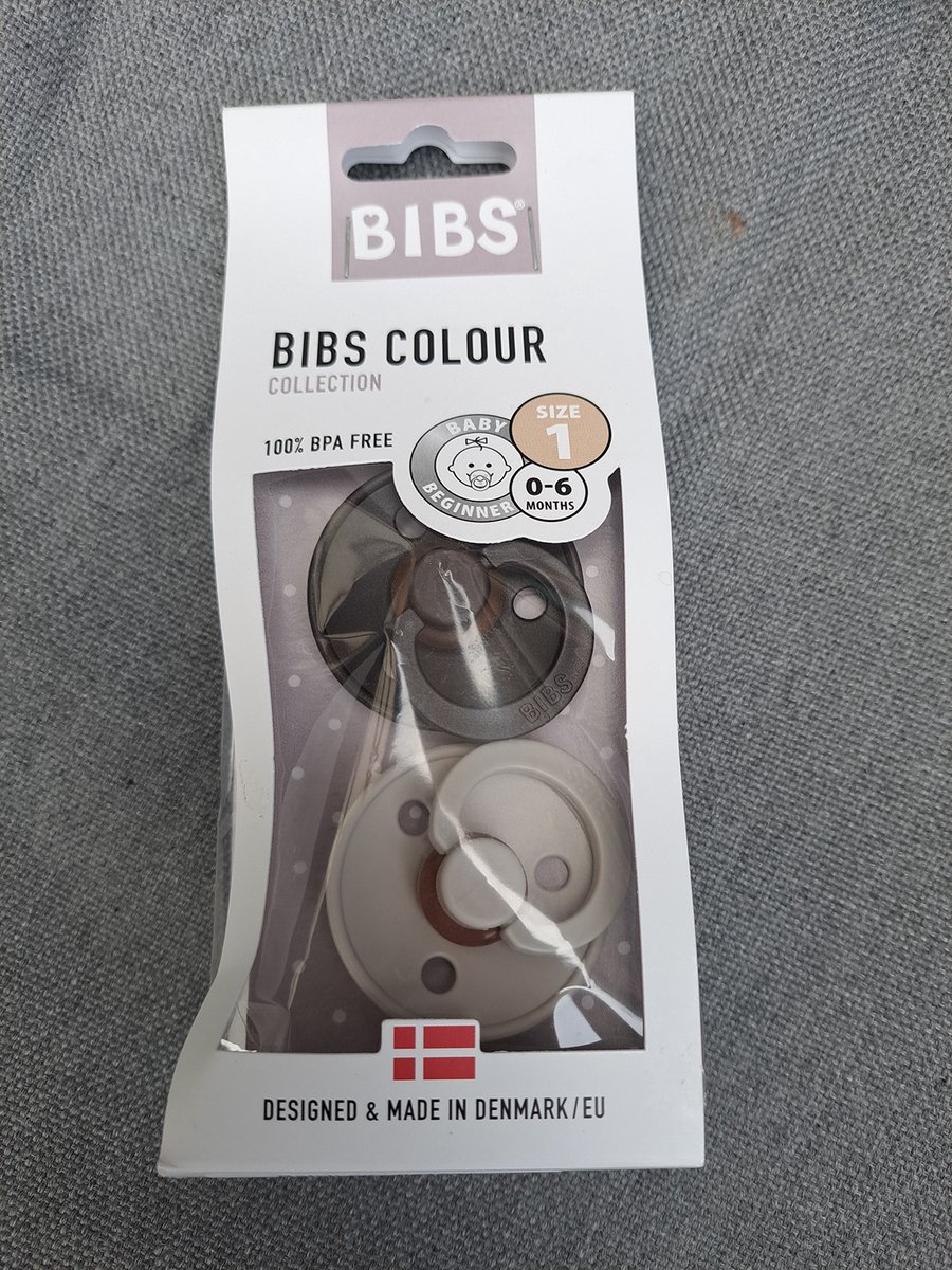 Goedkoopste bibs spenen 2 stuks bruin en licht grijs
