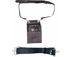 Kapper / Barbers / Make-up Artists Holster - Kapperstas - Instellen op je eigen Heupmaat - Met 4 Kleine Vakken - 1 Grote en een Extra Band