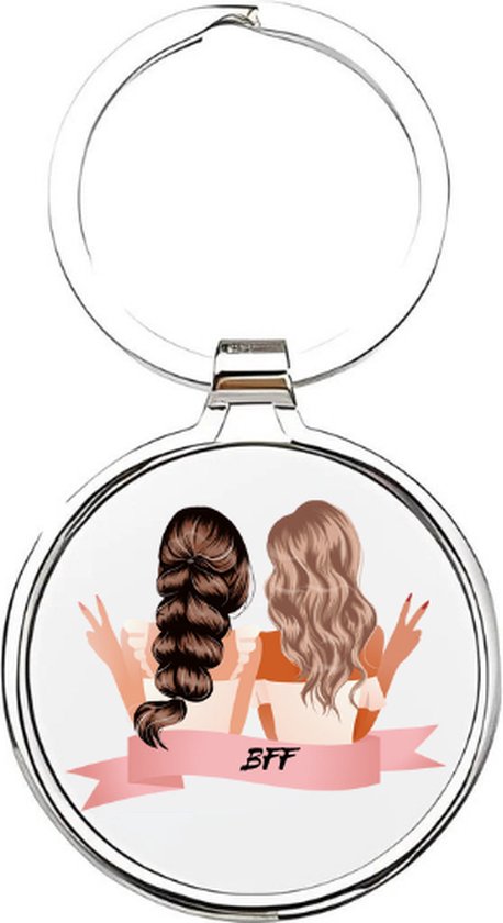 Akyol - Bff Porte-clés - ami - Amis - Amis - copines - meilleurs amis - meilleur ami - amitié - meilleur ami pour toujours - amis pour toujours - cadeau pour copines - 4 x 7,5 CM