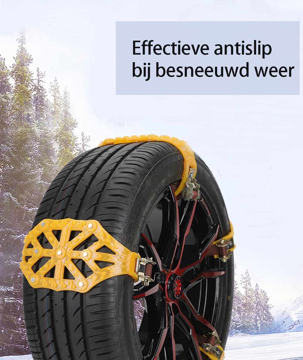 Sneeuwkettingen voor auto's universeel staal winter vrachtwagen auto wielen band sneeuw ijskettingen winter anti-slip voertuigen SUV wielketting modder verkeersveiligheid. veiligheid ijs modder