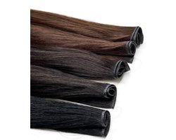 LUXEXTEND Genius Weave | Genius Weft | Kleur #4 | Human hair extensions | Flat Weave | 60 cm - 50 gram | Remy Sorted & Double Drawn | Haarstuk | Haar Extensions | Echt Haar | Weave Hairextensions Bundels | Weft Haar | Haarverlenging
