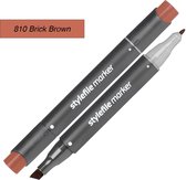 Stylefile Twin Marker - Baksteen Bruin - Deze hoge kwaliteit stift is ideaal voor designers, architecten, graffiti artiesten, cartoonisten, & ontwerp studenten