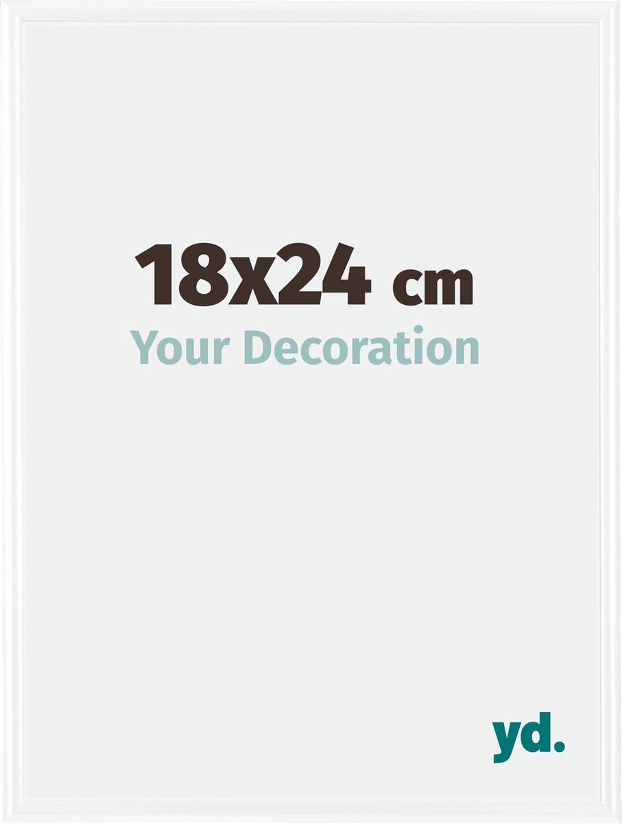 yd. Your Decoration - Fotolijst 18x24 cm - Kunststof - Wit Hoogglans - Bordeaux