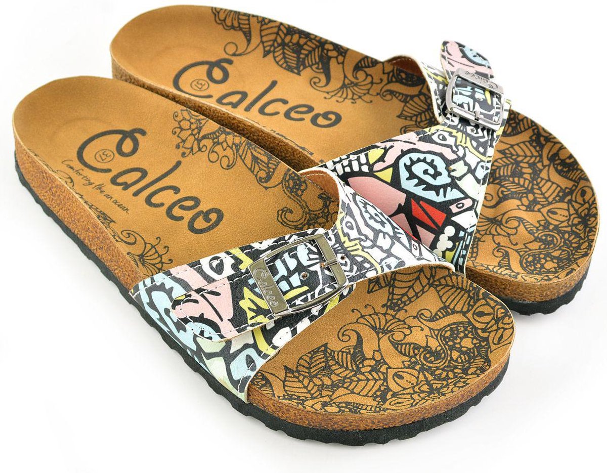 GOBY Kunst Patroon Sandalen Slippers Hoge kwaliteit Handmade