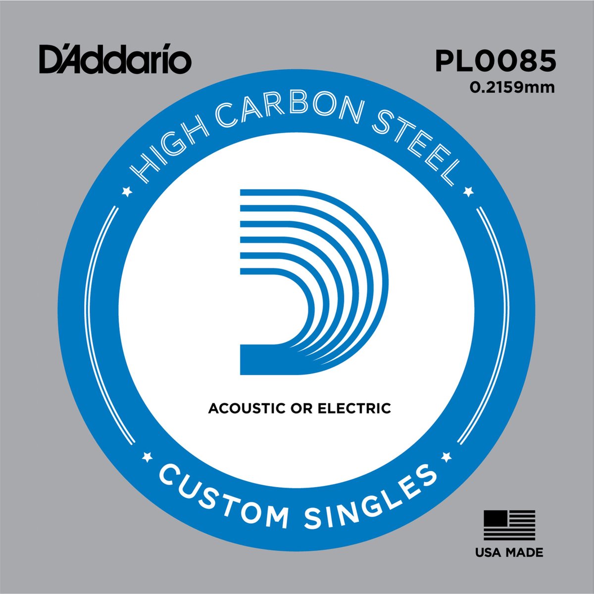 D'Addario PL0085 Plain enkele snaar - Enkele snaar voor gitaar
