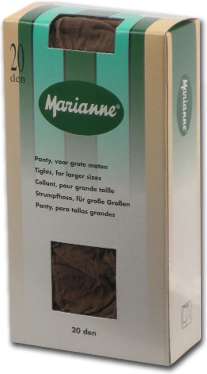 Marianne panty 20 denier grote maten Muscaat XL