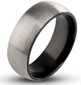 Bague pour Homme Noire en Tungstène avec Acier Brossé – Tungstène – Très Lourd – Bagues Hommes – Cadeau pour homme – Cadeaux masculins