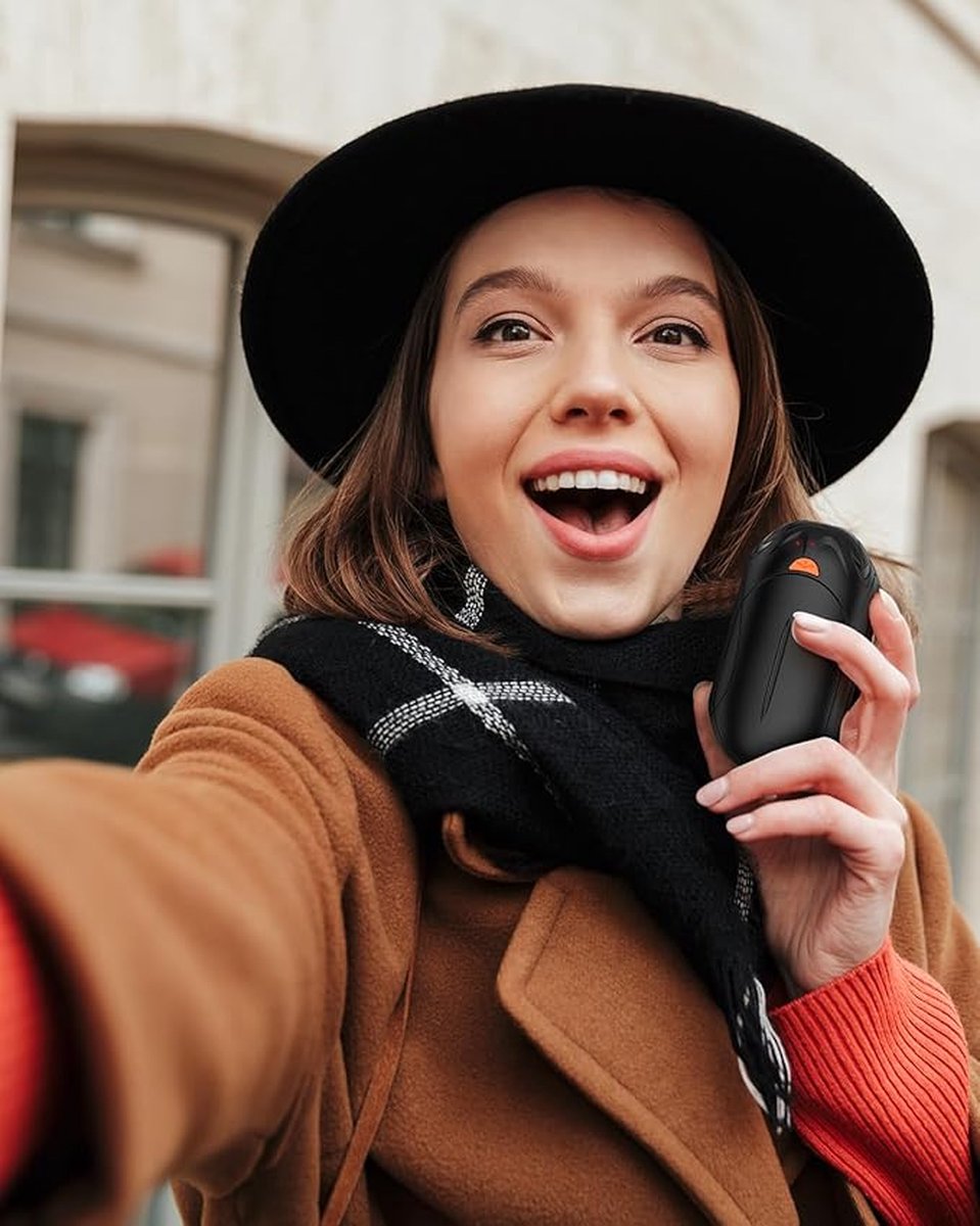 Handwarmers - elektrische zakwarmer - oplaadbaar: set van 2 - 6000 mAh - elektrische handwarmer - oplaadbaar - draagbare USB - verwarming - cadeau voor vrouwen en mannen — cadeau in Gadgets - foto 4