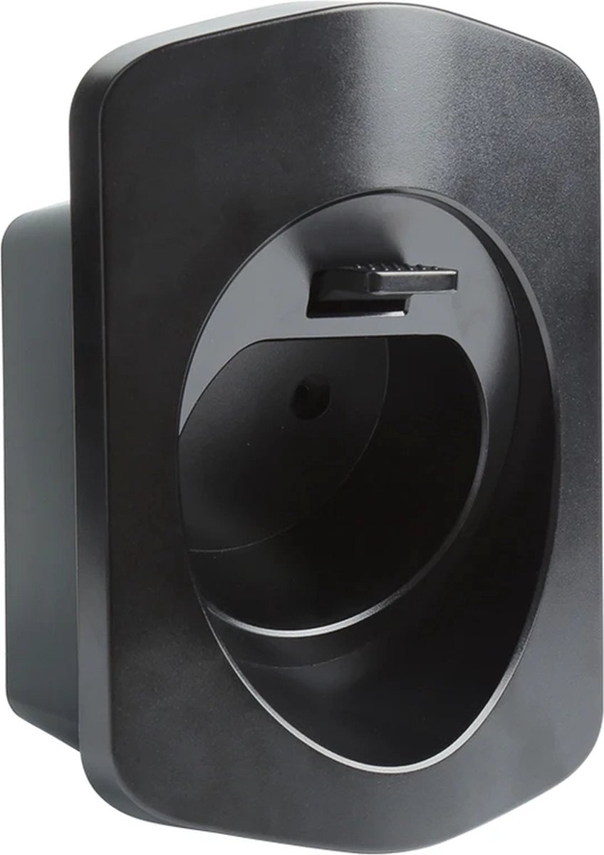 Zwarte BlackCharge® Muurbeugel - Houdt Type2 Laadkabel Netjes