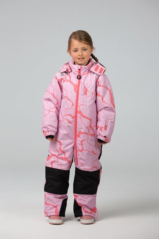 Ducksday - Skipak meisje - snowsuit - Kinderen - snowboard - warm - waterdicht - winddicht - Lila roze - Lee - maat 134/140