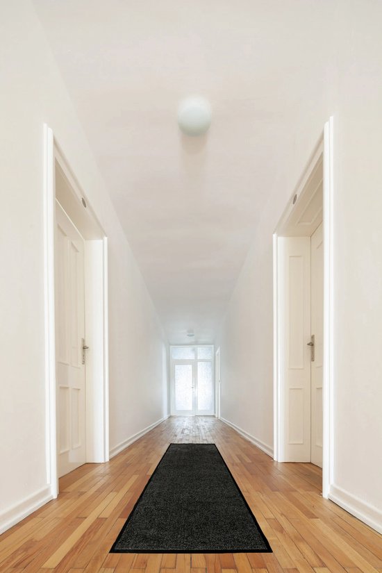 JYG Paillasson Runner Cleanwash Zwart 120x120cm - coureur sec - antidérapant - coureur d'entrée - coureur d'escalier - pare-chocs 4 côtés