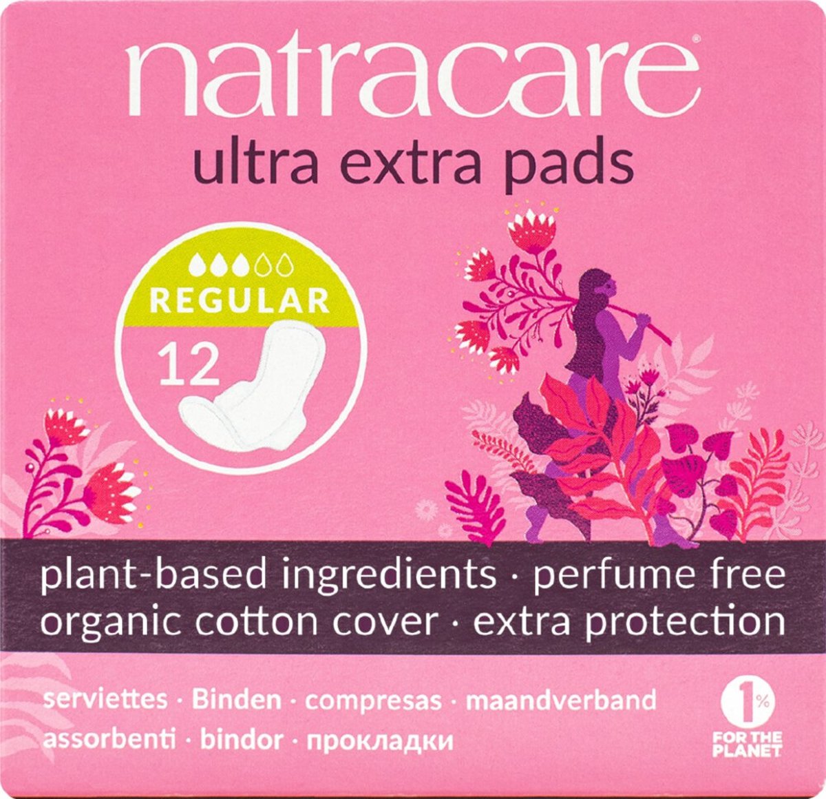3x Natracare Maandverband Ultra Extra Normaal 12 stuks