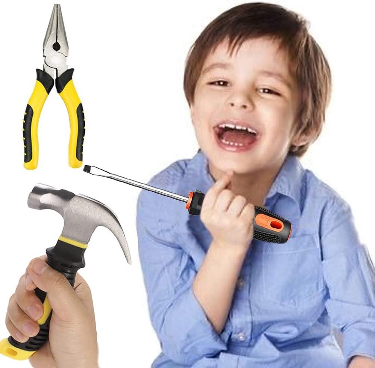 Echte Gereedschapsset Voor Kinderen 25-Delig Inclusief Hamer Gereedschapsriem Diy Starterset Voor Jonge Bouwers 357982 Echte Gereedschapsset Voor Kinderen 25-Delig Inclusief Hamer Gereedschapsriem Diy Starterset Voor Jonge Bouwers 357982