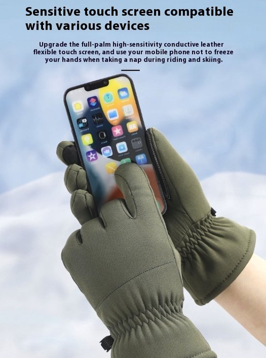 Thermo-Handschoenen Heren Herfst- En Winter Touchscreen Antislip Warme