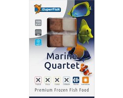 SuperFish Diepvriesvoer Marine kwartet diepvriesvoer voor zeevissen | 100 gram blister Diepvries