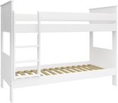 Oscar Kids stapelbed 90x200 cm incl. lattenbodem, wit.