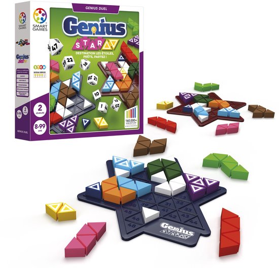 SmartGames Genius Star - Snel & Strategisch Denkspel - Meer dan 160.000 Puzzelcombinaties - Solospel & 2 Spelers - Vanaf 8 Jaar