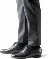 Werner Kern 28010 Milano - Chaussures de danse pour homme en cuir noir, coupe extra large - Chaussures de danse classiques pour pieds larges - Werner Kern - noir - 48 2/3