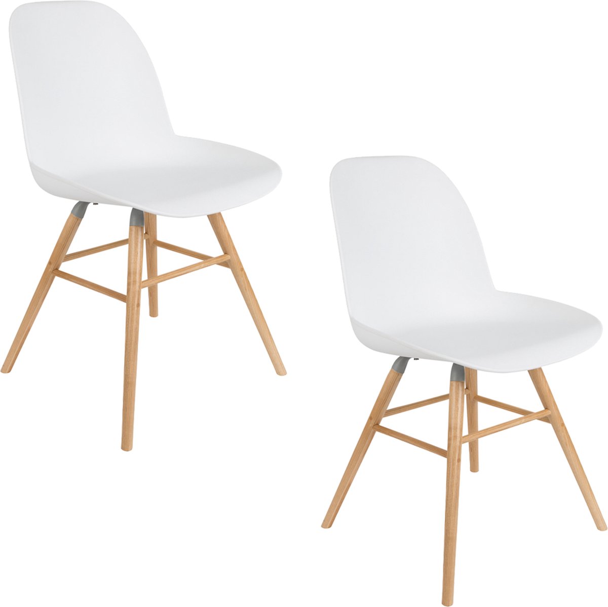 Zuiver Albert Kuip Eetkamerstoelen Wit - Set van 2