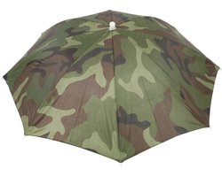 Somstyle Camouflage Hoofdparaplu - Paraplu Hoed - Parasol Hoed - Zonbescherming - Groen