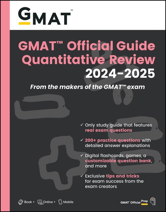 GMAT Official Guide Quantitative Review 2024-2025: Book + On ... - cover