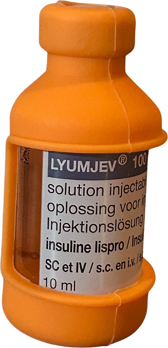 Goedkoopste Siliconen Hoesje voor 10ML Insuline Flacon | Bescherm hoesje | Oranje