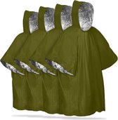 QCLUEU Nooddeken Poncho, Emergency Survival Regenjas met Capuchon, Reflecterende waterdichte koudebestendige regenponcho voor buiten, wandelen, kamperen (Color : 2 Pcs