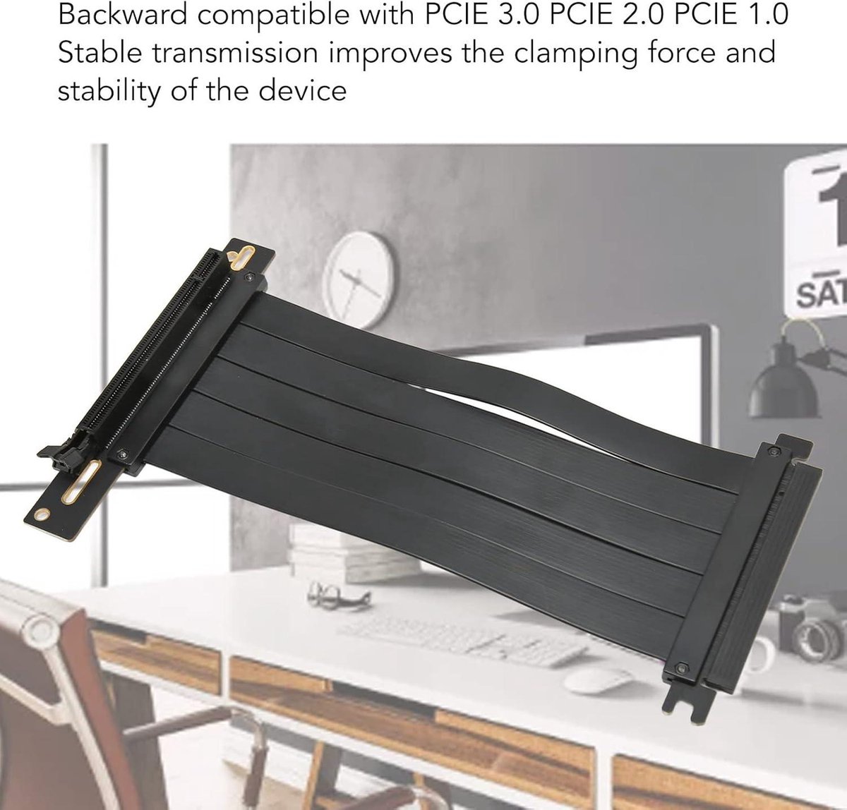 ACOGEDO PCIE 4.0 X16 Extender Riser-kabel 180 Graden