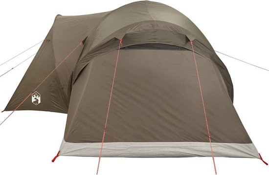 vidaXL Koepeltent - 6-persoons - Waterdicht - Bruin Koepeltent - Familietent - Campingtent - Tent 6 Persoons - Waterdichte Tent van Vidaxl — afbeelding 3