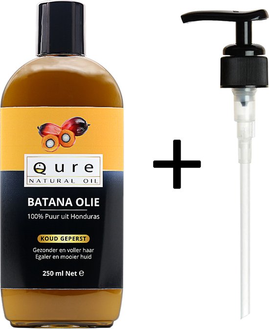 Fles Qure Batana Olie 250ml met pompje.