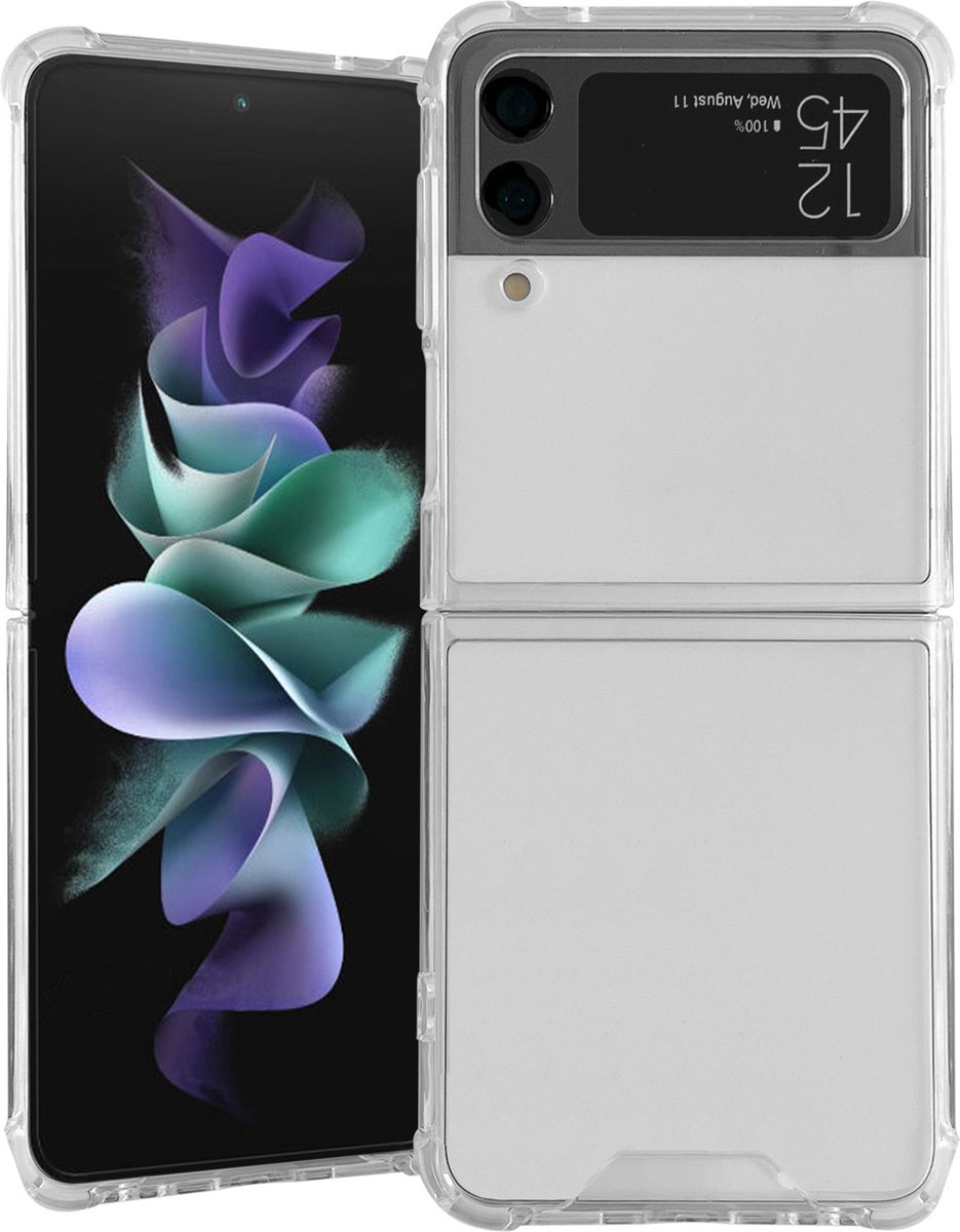 Accezz Hoesje Geschikt voor Samsung Galaxy Z Flip 4 Hoesje Siliconen - Accezz Clear Backcover - Transparant