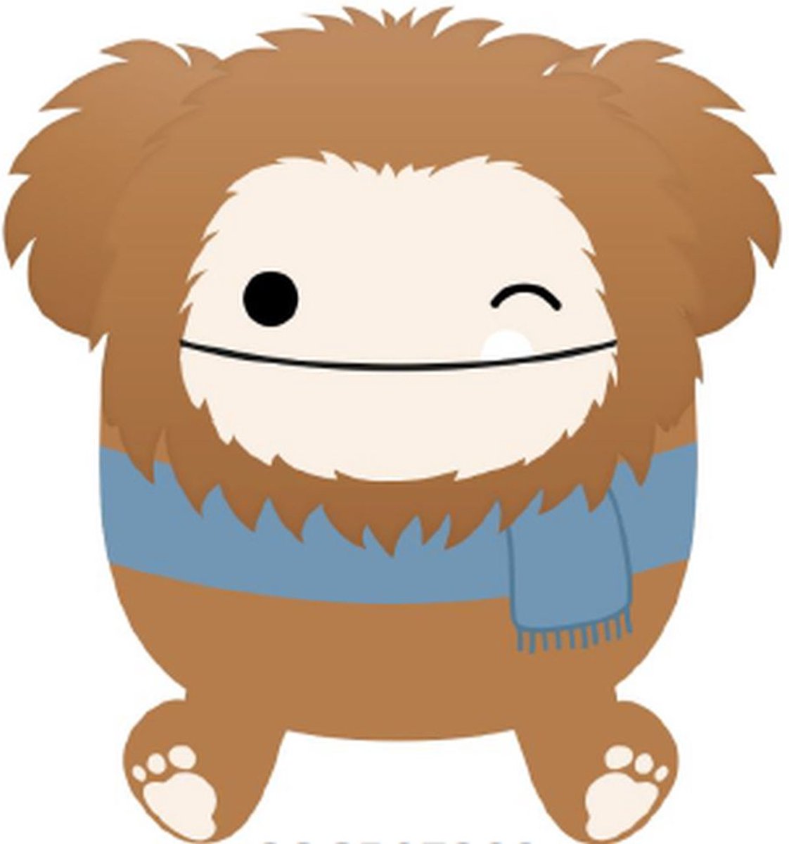 Squishmallows - Benny - Winking Brown Bigfoot W/Scarf 30cm pluche — afbeelding 7