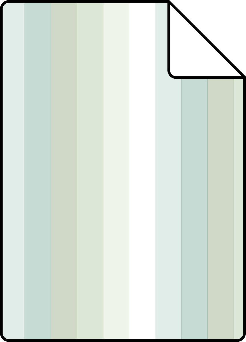 Proefstaal ESTAhome behang strepen regenboog mintgroen - 26.5 x 21 cm - 138926-S