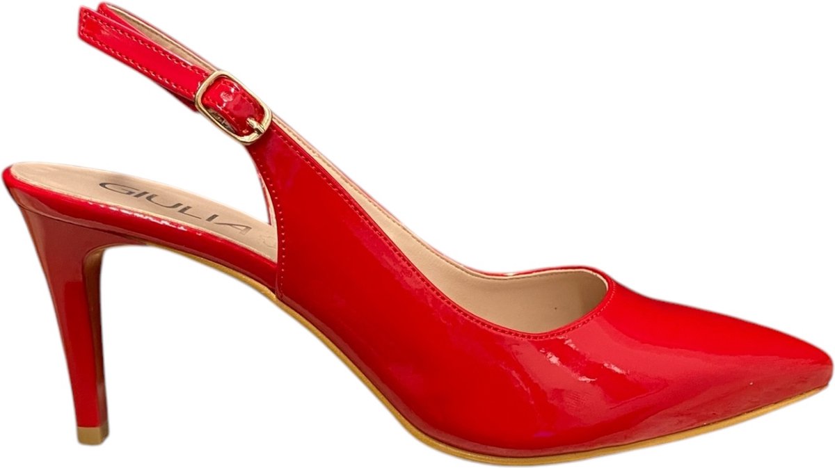 Giulia pump slingback rood lak Shany