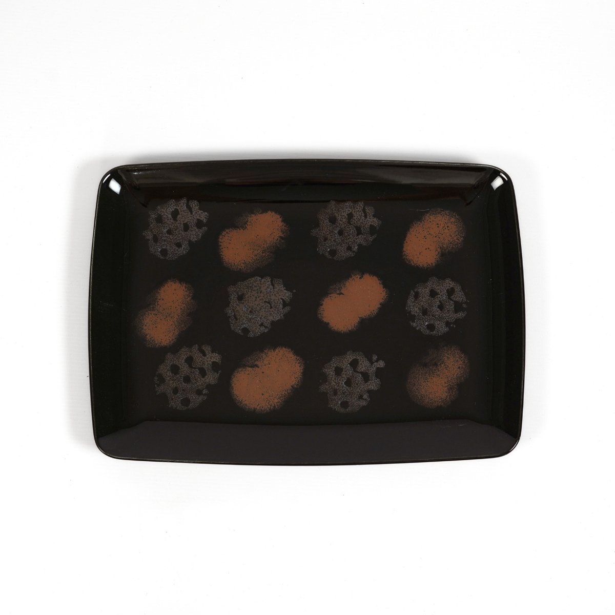 L’AMAR Jasper - Handgemaakt Porselein Servies - Rechthoekig Bord - Set van 2 stuks - 34x24 cm