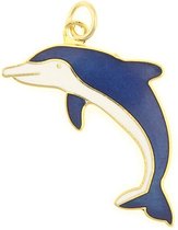 Behave® Hanger dolfijn blauw emaille 4,5 cm