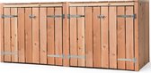 Wood Selections Containerombouw Lisa voor 4 kliko's - Kliko Ombouw dubbel - Containerberging - Containers kast - Container berging
