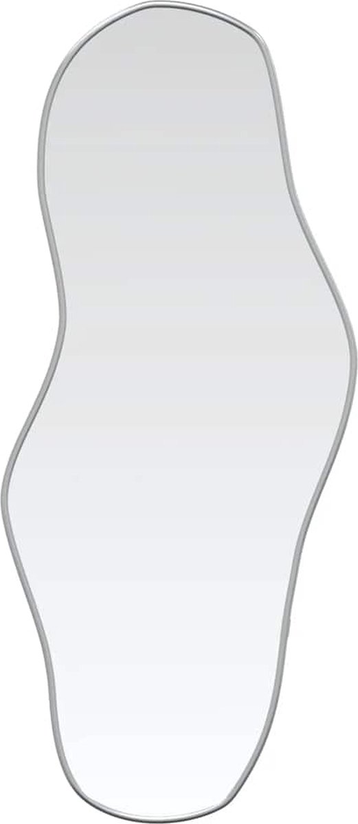 vidaXL Wandspiegel 60x25 cm ovaal zilverkleurig
