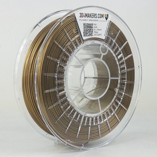3D4Makers - PLA Filament - 1.75mm - 2300 gram - Gold