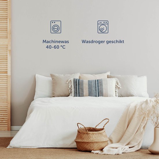 Blumtal Evolon® Housse de couette avec Kussensloop - Anti-Allergique - Contre les acariens - 200 x 200 cm - 2 Taies d'oreiller 65 x 65 cm - Bleu foncé