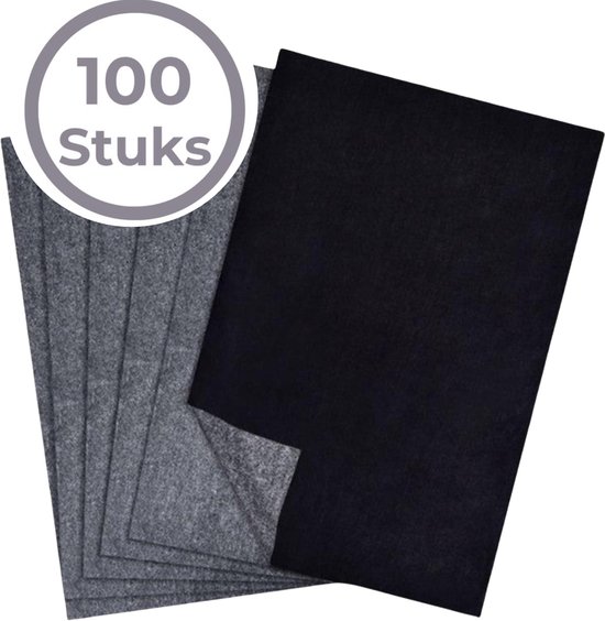 Laavir® Professioneel Carbonpapier Zwart – 100 Vellen – A4 Formaat – Voor Tekenen, Overtrekken & Ambachten – Geschikt voor Hout, Metaal, Glas & Klei