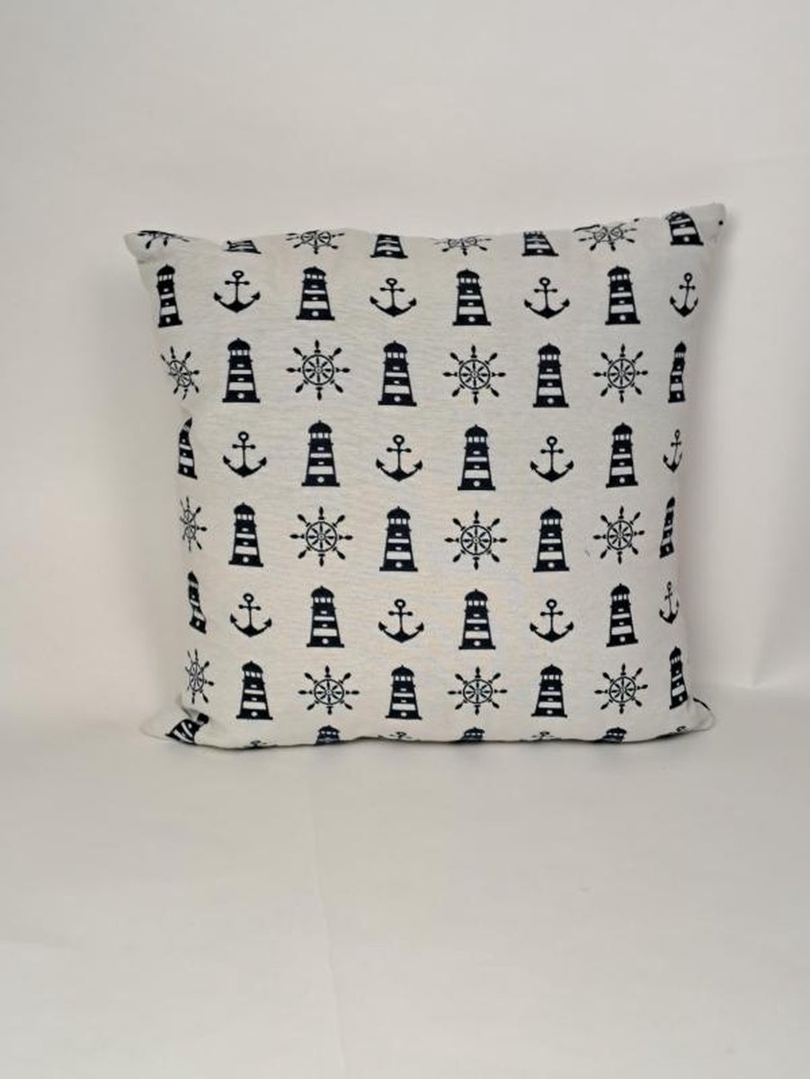 Madison Home Madison sierkussen 50x50cm Marine Blue Blauw